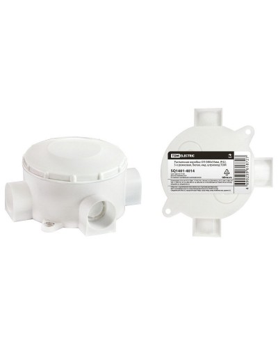 Распаячная коробка ОП D80х35мм, IP42, 3-х рожковая, белая TDM (SQ1401-4014). Распаячная коробка ОП. TDM ЕLECTRIC в Ульяновске