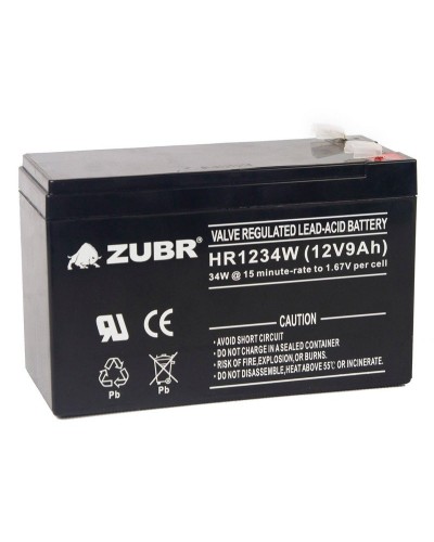 ZUBR HR 1234W (12V, 9Ah). Аккумулятор герметичный свинцово-кислотный. ZUBR в Ульяновске