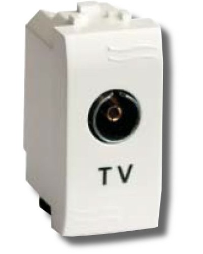 Розетка TV универсальная Brava 1 модуль белая (76721B): Розетка TV в Ульяновске