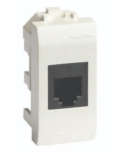 Розетка RJ-45 Brava 1 модуль слоновая кость (75654S): Розетка компьютерная с одним разъёмом в Ульяновске