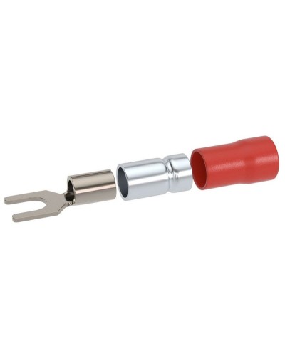 Наконечник вилочный НВИ 0,25-1,5 М3 (D3,2мм) (100 шт) (2A13P-DS-PVC). Наконечник вилочный с изолированным фланцем ПВХ, двойная гильза. ДКС в Ульяновске