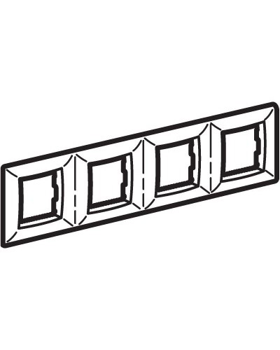 Рамка на 2+2+2+2 модуля (четырехместная), сл. кость (75014O): Рамка четырехместная, Brava в Ульяновске