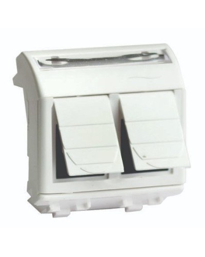 Розетка RJ-45 Brava 2 модуля слоновая кость (75656S): Розетка компьютерная с двумя разъёмами в Ульяновске