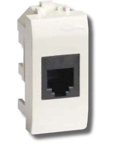 Розетка RJ-45 Brava 1 модуль белая (76654B): Розетка компьютерная с одним разъёмом в Ульяновске