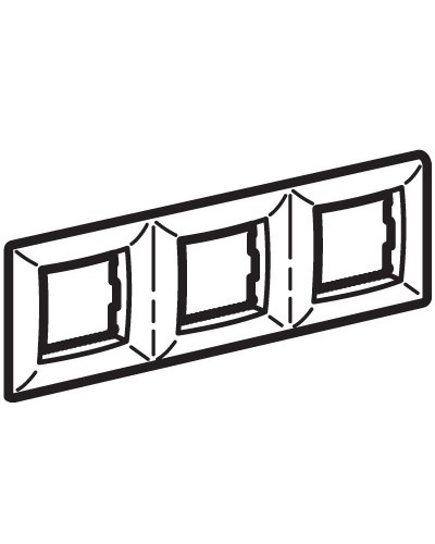 Рамка на 2+2+2 модуля (трехместная), белая (75013W): Рамка трехместная, Brava в Ульяновске