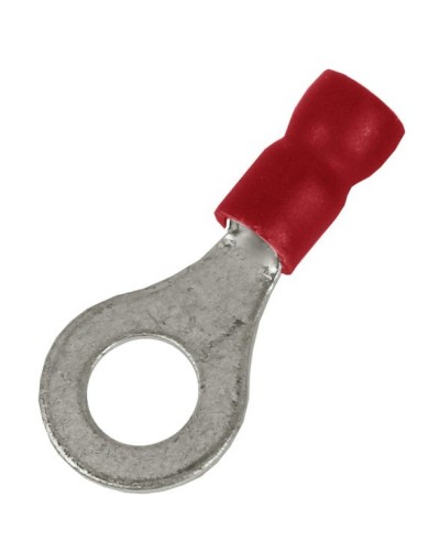 Наконечник НКИ 0,25-1,5 М6 (D6,4мм) с отверстием под винт (100 шт) (2A6P-EE-PVC). Наконечник с отверстием под винт и изолированным фланцем ПВХ. ДКС в Ульяновске