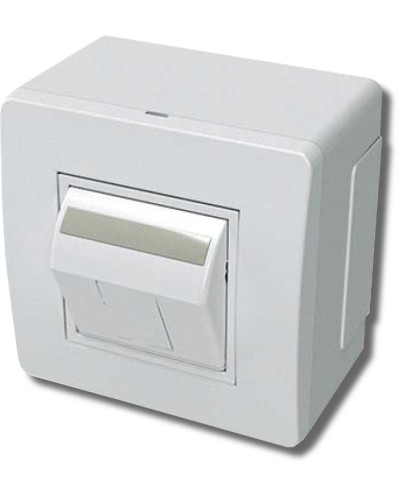 Коробка в сборе с 1 розеткой RJ45, кат.5е, белая (10665): Коробка в сборе в Ульяновске