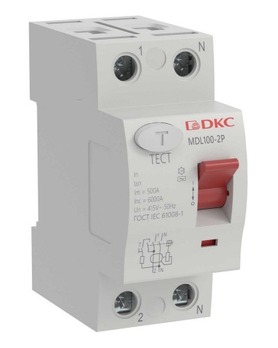YON MAX MDL100 ВДТ, 2P, 30mA, 16A, АС (MDL100-2P2-16-AC). Автоматический выключатель дифференциальный (УЗО). ДКС в Ульяновске