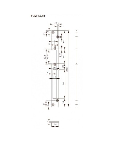 FLH24-94. Запорная планка длинная. dormakaba в Ульяновске