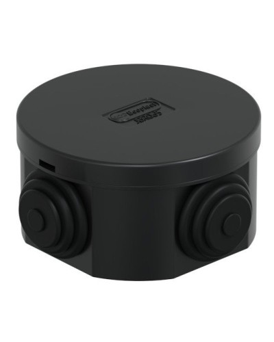 Коробка JBR065 D=65х35, 4 вых., IP44, черная (44004BL-1). Коробка монтажная. Экопласт в Ульяновске
