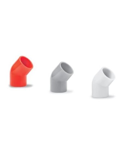 Ecoplast поворот 45гр., для аспирационной системы D25, АБС, красный (10 шт) (49225-10). Поворот для аспирационной системы. Экопласт в Ульяновске