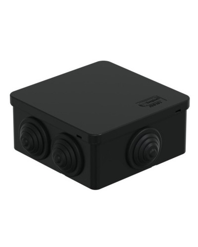 Коробка JBS101 100х100х55, 6 вых., IP55, черная (44037BL-1). Коробка монтажная. Экопласт в Ульяновске