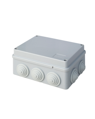 Коробка JBS150 150х110х70, 10 вых., 5P (1,5…6мм²) серая (43029HF-GR). Коробка монтажная, огнестойкая, без галогена. Экопласт в Ульяновске
