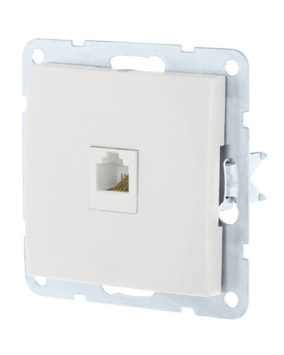Розетка RJ-45 кат. 5е с накладкой, белый LK60 (866104-1). Розетка компьютерная. Экопласт в Ульяновске