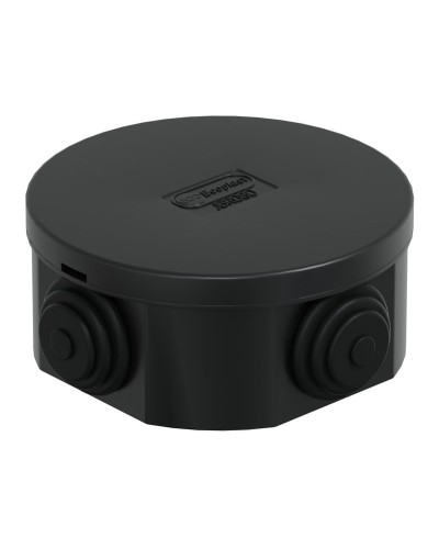 Коробка JBR080 D=80х40, 4 вых., IP44, черная (44005BL-1). Коробка монтажная. Экопласт в Ульяновске