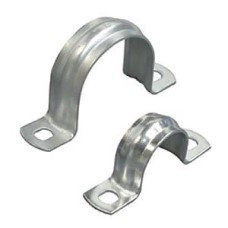 Скоба двухлапковая D50 с двумя отверстиями (50шт) (43650-50): Скоба оцинкованная