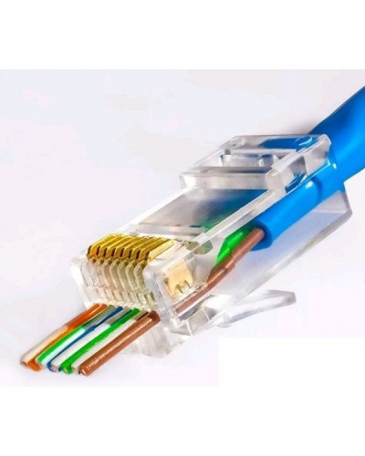 RJ-45 джек сквозной (8P8C) (100 шт). Разъем RJ-45. Прочие зарубежные в Ульяновске