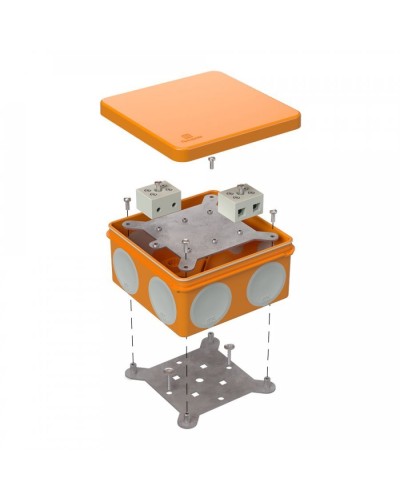 Коробка огнестойкая 60-0300-FR6.0-4 Е15-Е120 100х100х50. Коробка огнестойкая для открытой установки. Промрукав в Ульяновске
