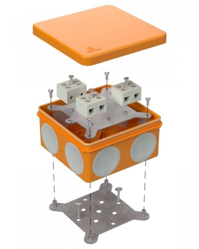 Коробка огнестойкая 100х100х50 (60-0300-FR10.0-6). Коробка огнестойкая для открытой установки. Промрукав в Ульяновске