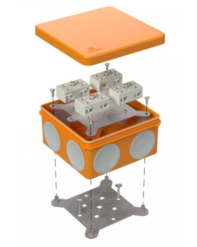 Коробка огнестойкая 100х100х50 (60-0300-FR6.0-4-8-Р Е15-Е60). Коробка огнестойкая для открытой установки. Промрукав в Ульяновске