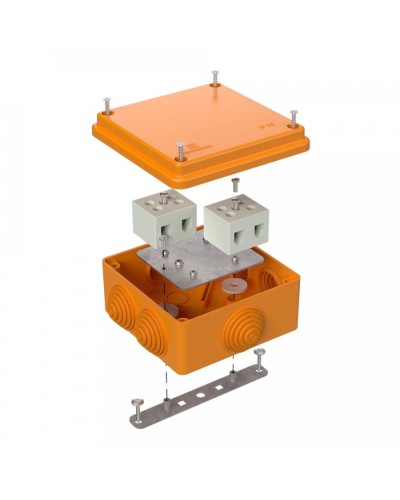 Коробка огнестойкая 100х100х50 для о/п (40-0300-FR10.0-4). Коробка огнестойкая для открытой установки. Промрукав в Ульяновске