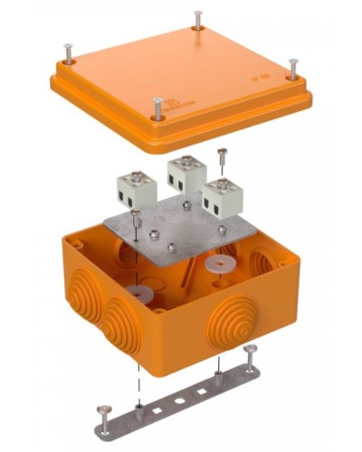Коробка огнестойкая 100х100х50 (40-0300-FR1.5-6). Коробка огнестойкая для открытой установки. Промрукав в Ульяновске
