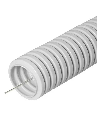 FCPL-20-PVC-100-1-GY (11228c): Труба гофрированная гибкая, лёгкая с протяжкой в Ульяновске