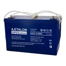 A.ETALON AHRX 12-500W (100). Аккумулятор герметичный свинцово-кислотный. ETALON