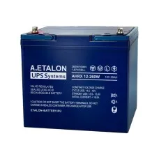 A.ETALON AHRX 12-260W (55). Аккумулятор герметичный свинцово-кислотный. ETALON