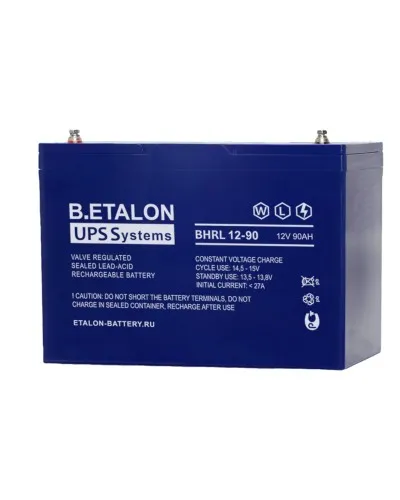 B.ETALON BHRL 12-90. Аккумулятор герметичный свинцово-кислотный. ETALON в Ульяновске