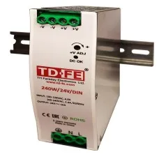 240W/24V/DIN. Источник вторичного электропитания резервированный. FARADAY