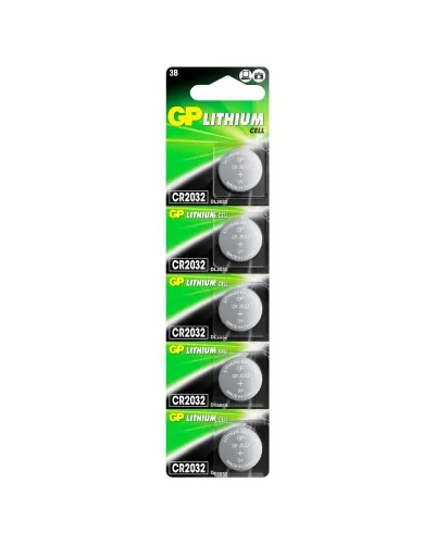GP Lithium CR2032 (GP CR2032-2C5 100/2000), упак. 5 шт. БЛИСТЕР. Литиевые дисковые батарейки. GP Batteries в Ульяновске