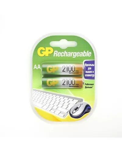 GP 210AAHC AA (GP 210AAHC-2DECRC2), упак. 2 шт.. Перезаряжаемые аккумуляторы. GP Batteries в Ульяновске