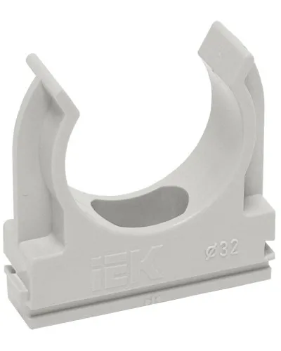 Держатель с защёлкой D20 серый ELASTA (100 шт) (CTA10D-CF20-K41-100). Держатель с защёлкой. IEK в Ульяновске