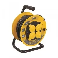 УК20 4 места, 20м (WKP15-16-04-20-44). Удлинитель на катушке Industrial plus. IEK