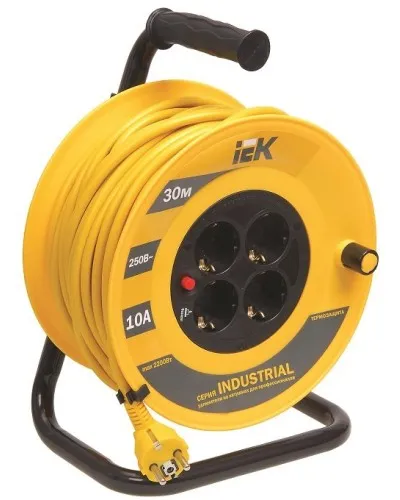 УК30 4 места, 30м (WKP14-10-04-30). Удлинитель на катушке Industrial. IEK в Ульяновске