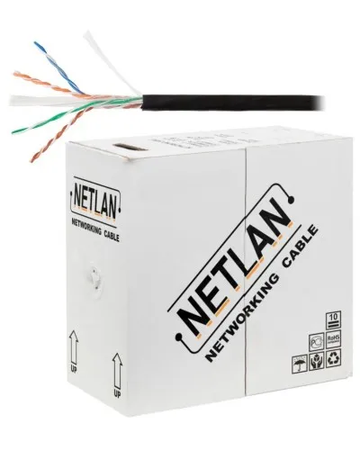 U/UTP 4pair, Cat6, Solid, Out, PE (EC-UU004-6-PE-BK). Кабель «витая пара» (LAN) для структурированных систем связи. NETLAN в Ульяновске