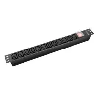NTSS-PDU-DA2040 гор.размещ. 12xC13 базовые 16A клеммная колодка. Блок розеток 19. NTSS