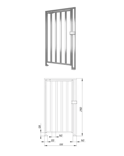 Praktika К-10-Н правая. Калитка полноростовая. OXGARD в Ульяновске