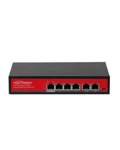 PND-04P-2M-BT1 (65W). Коммутатор неуправляемый 6-портовый с функцией PoE. Polyvision в Ульяновске