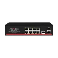 PND-M8GP-2F(150). Коммутатор управляемый оптический 10 портовый. Polyvision
