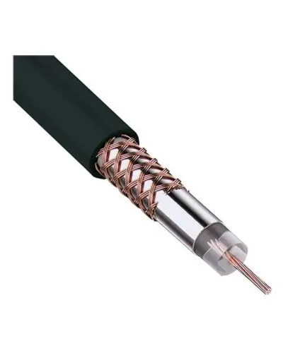 RG-58 A/U, 50 Ом, Cu/Al/Cu, 64%, 100 м, черный (01-2003). Кабель коаксиальный радиочастотный. Rexant в Ульяновске