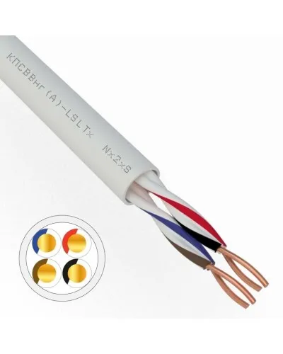 КПСВВнг(А)-LSLTx 2х2х0,75 REXANT (01-4876). Кабель для систем передачи данных пониженной пожароопасности c низким дымо- и газовыделением, с низкой токсичностью продуктов горения. Rexant в Ульяновске