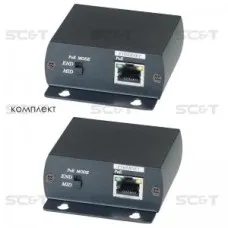 IP01P. Удлинитель Ethernet с PoE. SC&T
