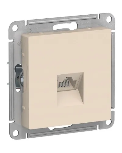 AtlasDesign розетка RJ45, кат. 5Е, 1-местная, скрытой установки, механизм, бежевый (ATN000283). Розетка компьютерная. Systeme Electric в Ульяновске
