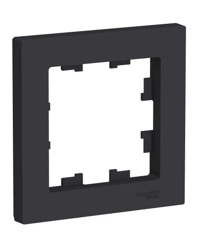AtlasDesign рамка 1-постовая универсальная, карбон (ATN001001). Рамка универсальная. Systeme Electric в Ульяновске