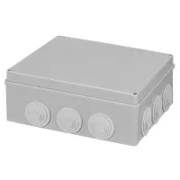Распаячная коробка ОП 240х190х90мм, крышка, IP55, 12 гермовводов TDM (SQ1401-1143). Распаячная коробка ОП. TDM ЕLECTRIC
