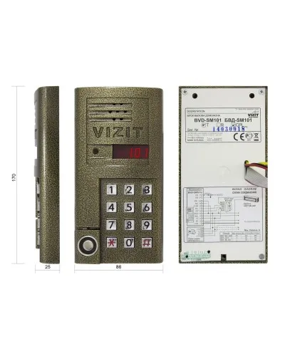 БВД-SM101TCPL. Вызывная панель цветная. VIZIT в Ульяновске