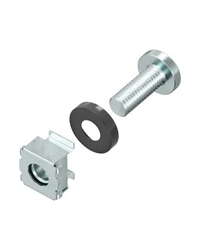 Комплект крепежный - винт, шайба, гайка для напольных 19 IT-корпусов CQE (20 шт) (R5CNS20). Комплект крепежный для напольных 19 IT-корпусов. ДКС в Ульяновске