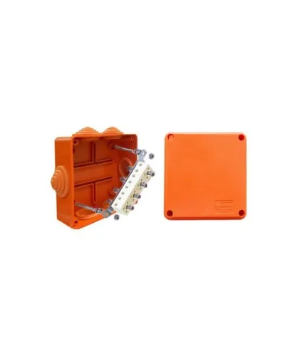 Коробка JBS100 100х100х55, 6 вых., 4P (0,15...2,5мм²) (43047HF): Коробка монтажная, огнестойкая, без галогена в Ульяновске